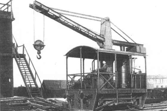 Schienenkran um 1900 in Düsseldorf-Oberbilk